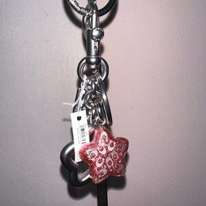 Coach Star Bag Charm Keychain NWT